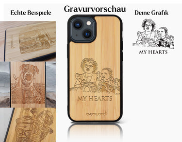 INDIVIDUELL iPhone 15 Plus Bambus-Kunststoff